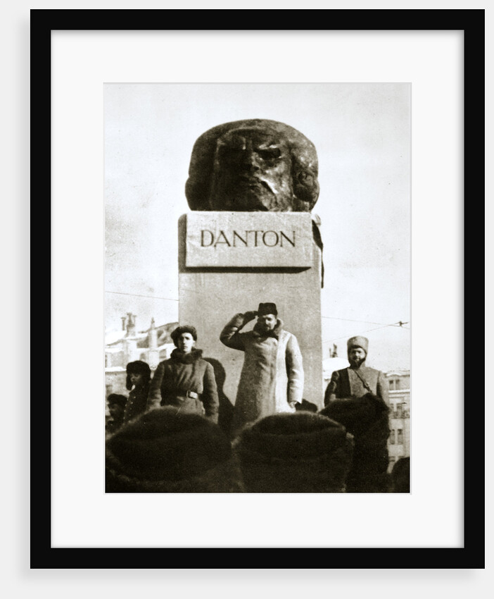Lenin unveiling the Danton monument by Anonymous
