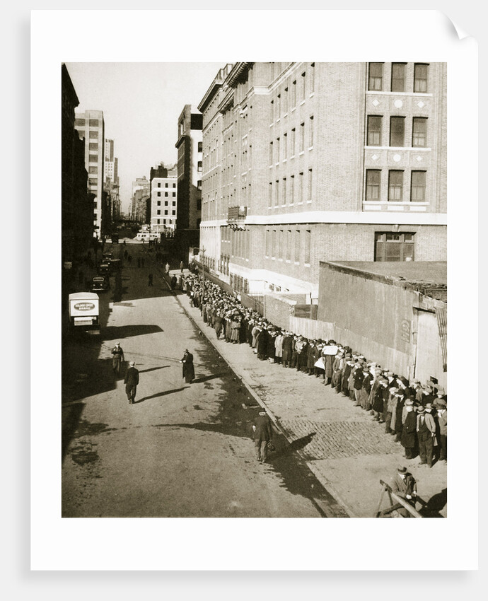 The breadline, a visible sign of poverty during the Great Depression by Anonymous
