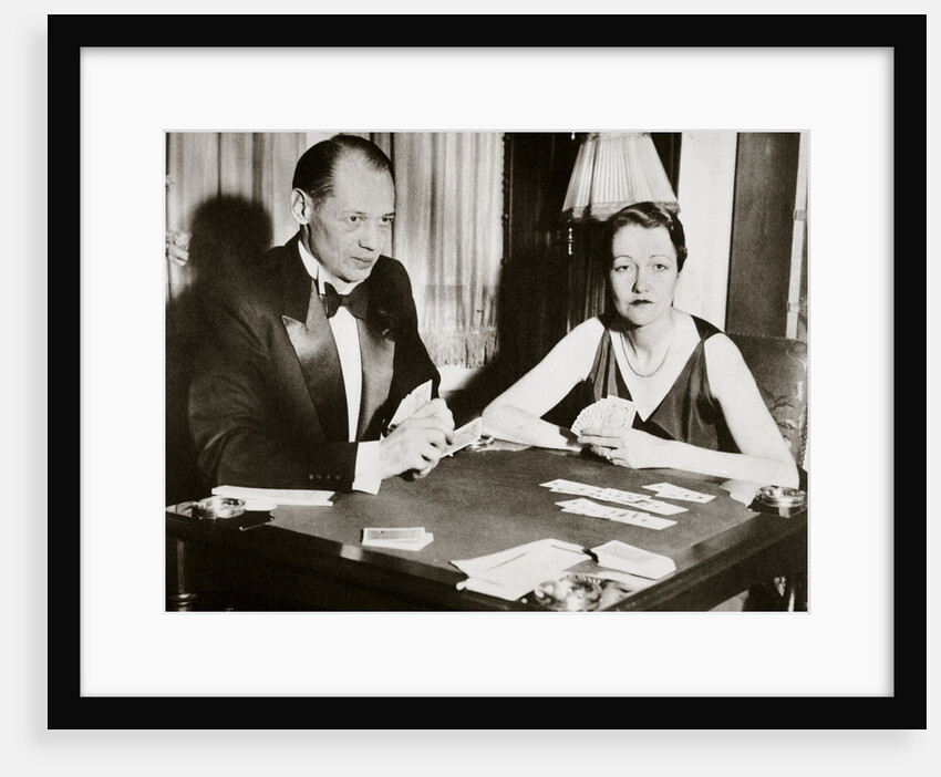 Mr and Mrs Ely Culbertson, American contract bridge players by Anonymous