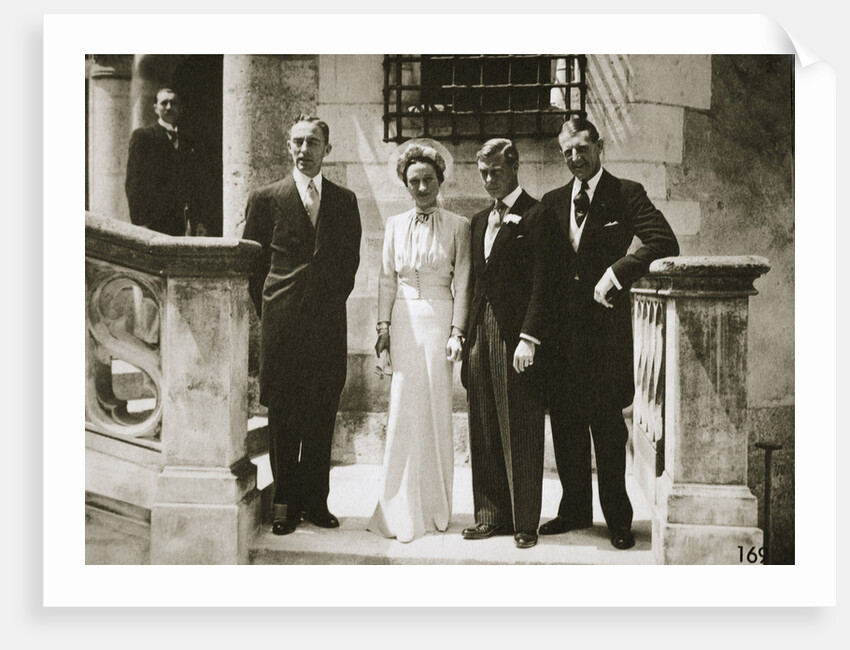 The wedding party at the marriage of the Duchess and Duke of Windsor by Anonymous