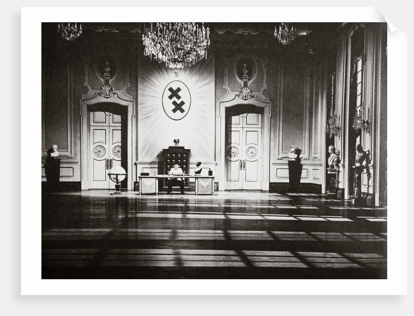 Charlie Chaplin portraying Adenoid Hynkel in the film 'The Great Dictator' by Anonymous