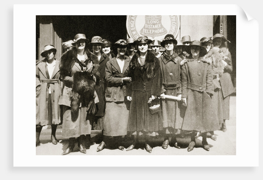 Female telephone operators on strike in Boston by Anonymous