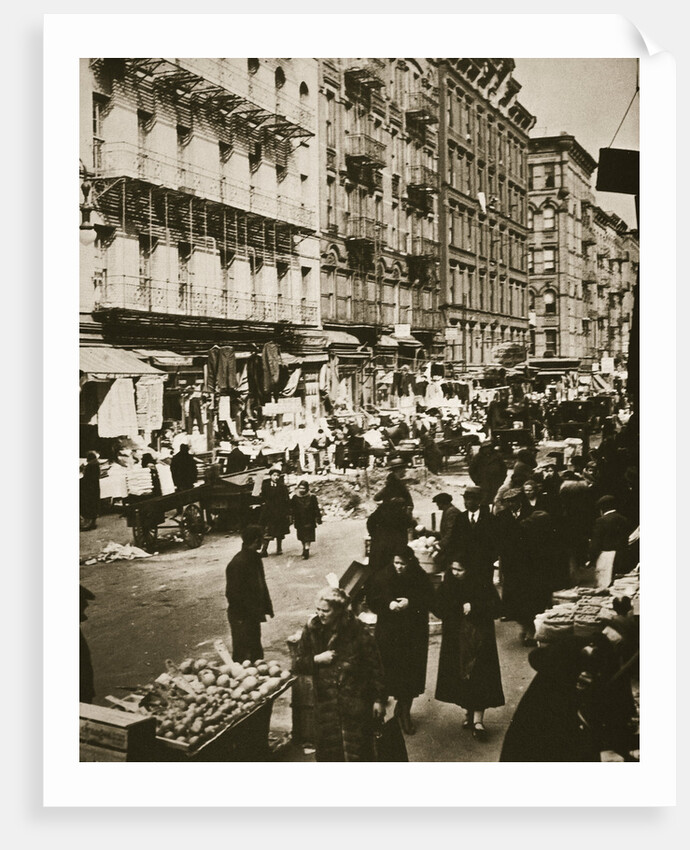 Street market on Orchard Street by Frederick Bradley