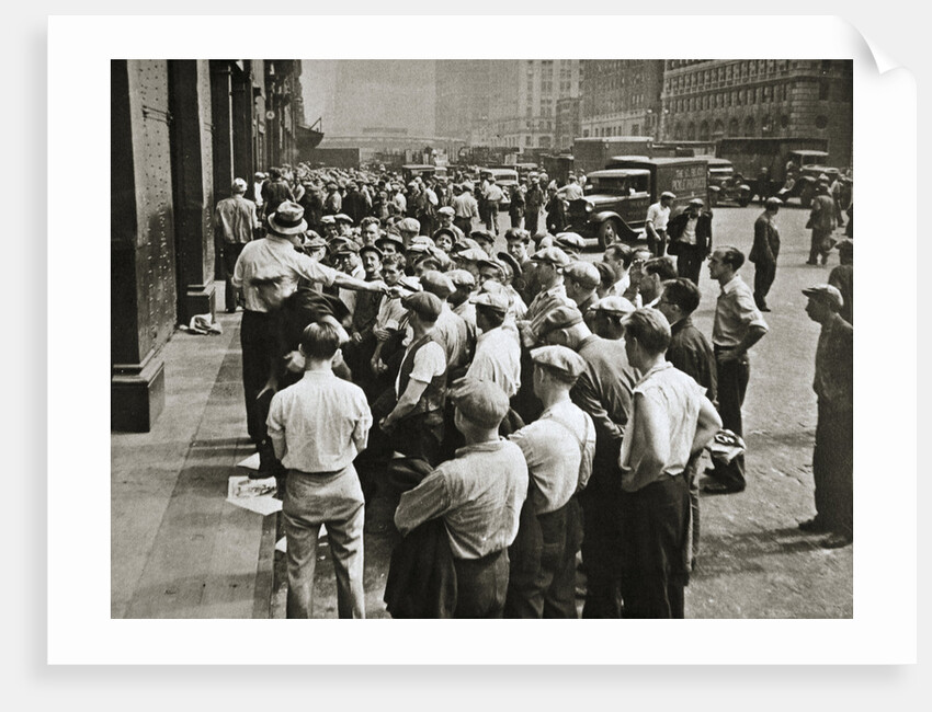 Longshoremen being picked out by a boss by Anonymous