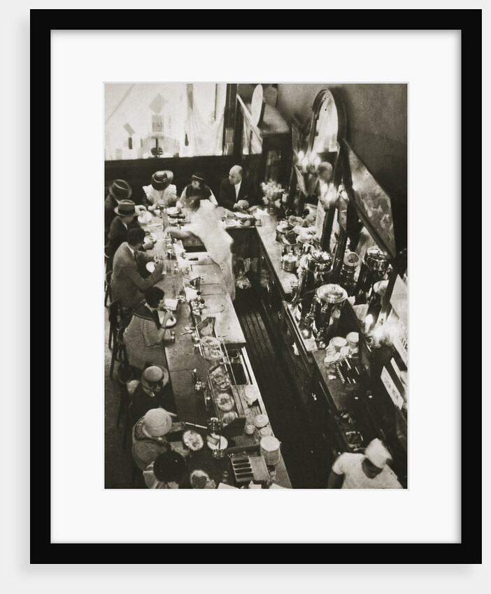 Office workers having lunch at the drug store counter by Anonymous