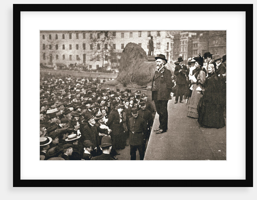 Keir Hardie addressing the first women's suffrage demonstration by Anonymous
