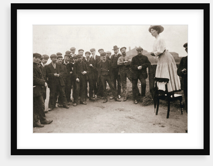 Una Dugdale, British suffragette, campaigning at the Newcastle by-election by Anonymous