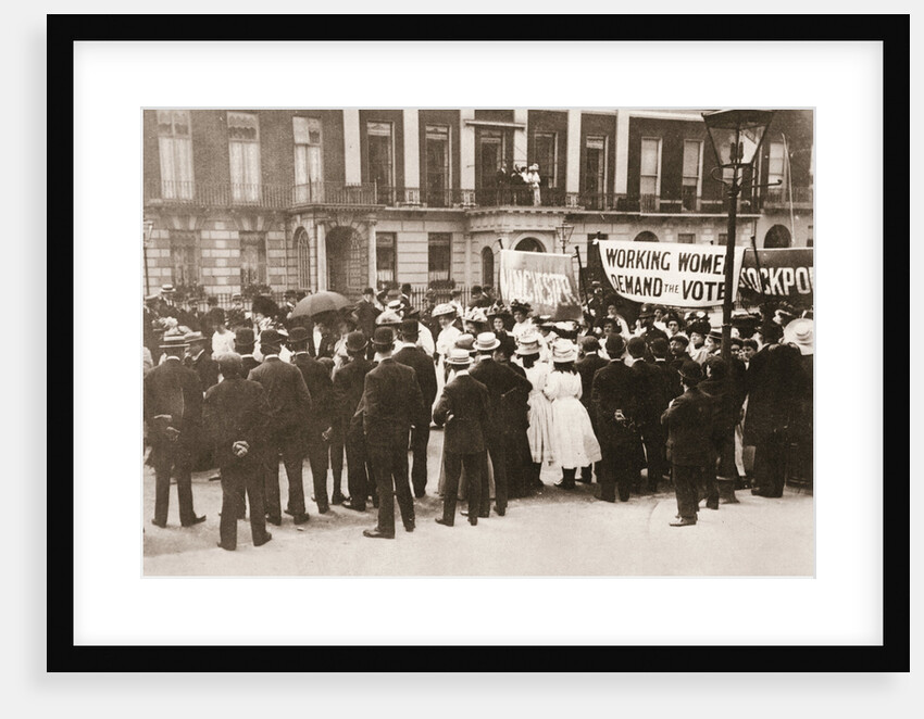 Spectators gather on Portland Place to watch the Women's Sunday procession by Anonymous