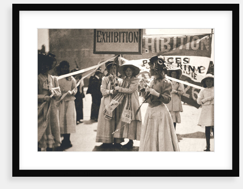 Young suffragettes promote the fortnight-long Women's Exhibition by Anonymous