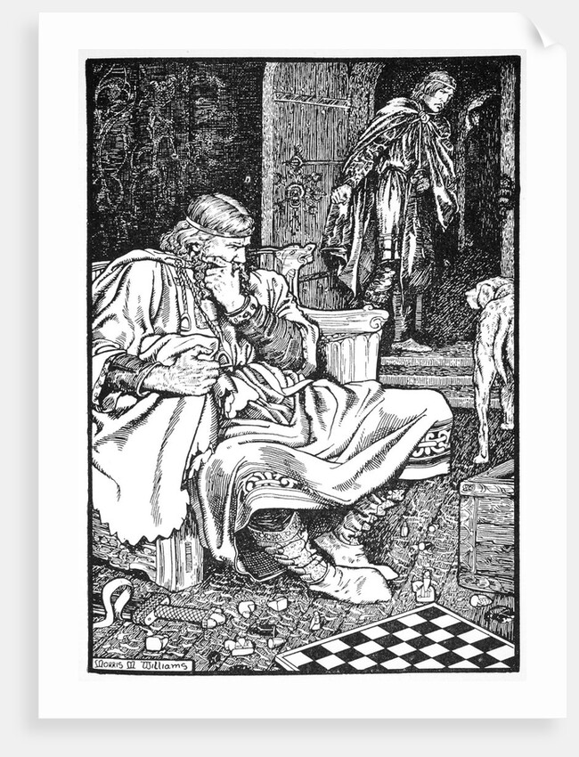 King Canute and Earl Ulf quarrel over chess by Morris Meredith Williams