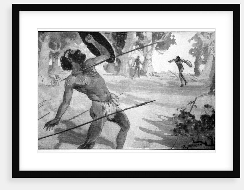Byama threw a spear with all his strength by Raymond Wenban