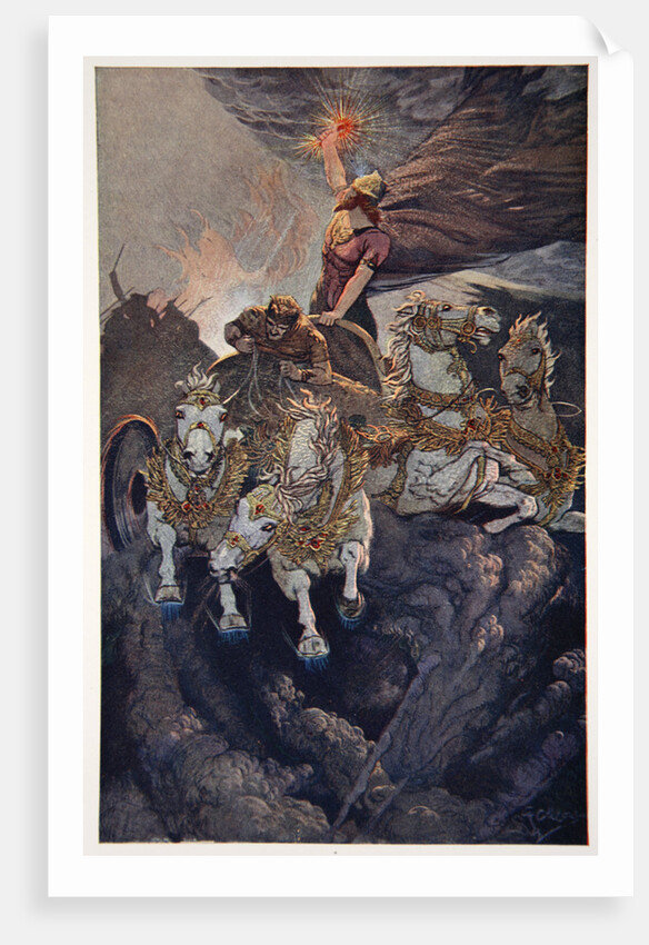 Merodach sets forth to attack Tiamat by Ernest Wellcousins