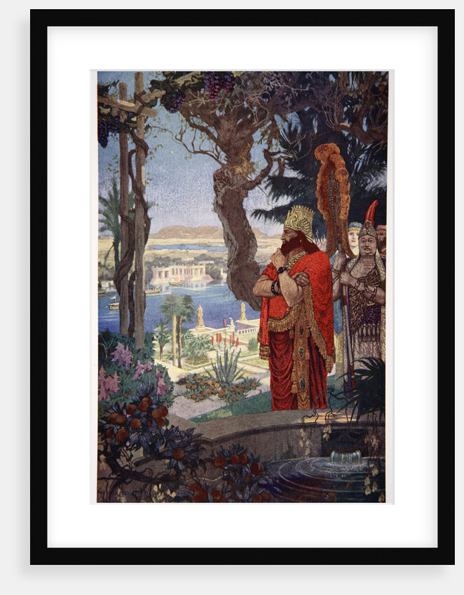 Nebuchadnezzar in the Hanging Gardens of Babylon by Ernest Wellcousins