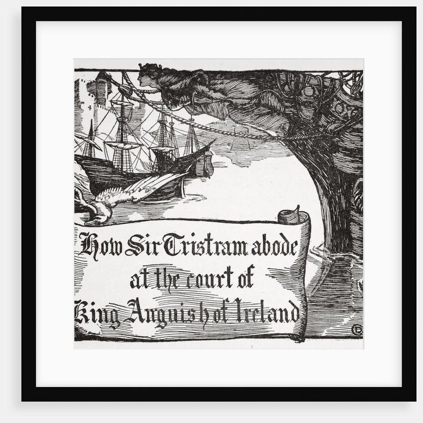 How Tristram abode at the court of King Anguish of Ireland by Dora Curtis