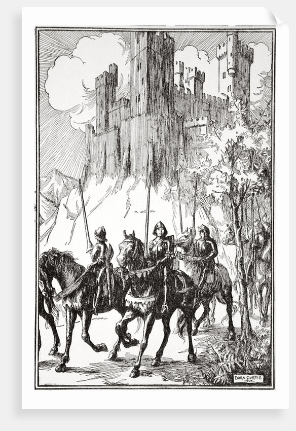 Sir Galahad at the Abbey by Dora Curtis