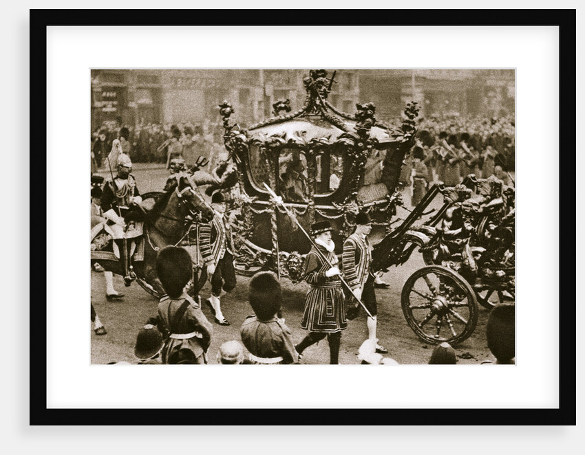 King Edward VII and Queen Alexandra on their way to the State Opening of Parliament by Anonymous