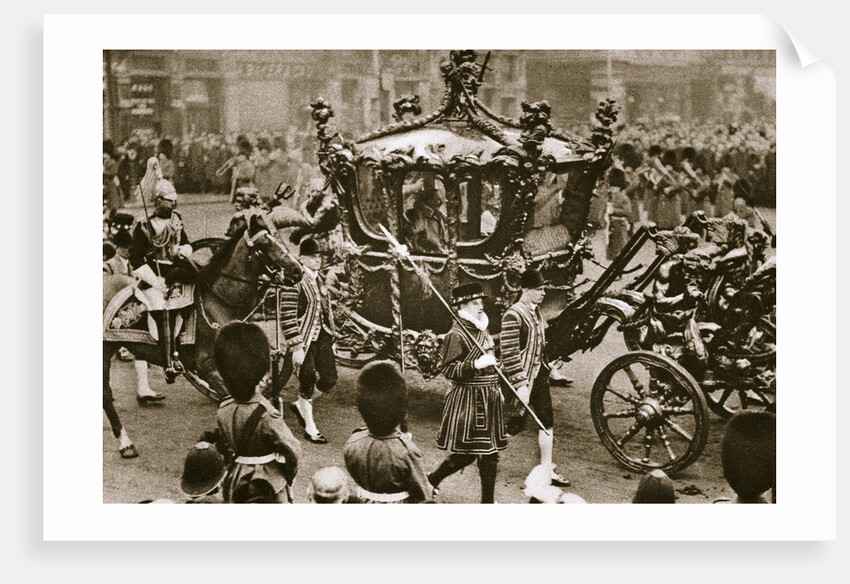 King Edward VII and Queen Alexandra on their way to the State Opening of Parliament by Anonymous