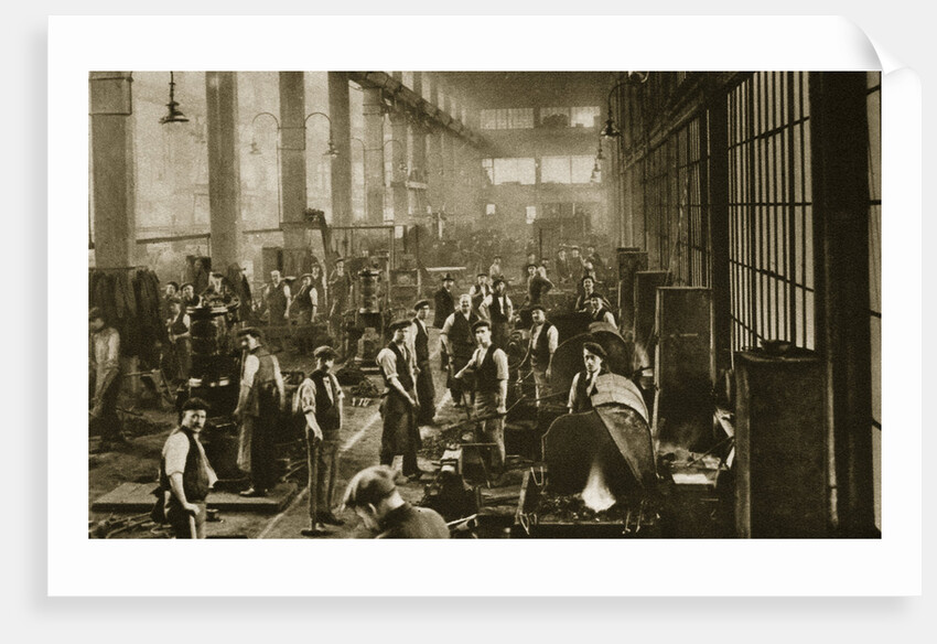 A blacksmith's shop at Beckton Gas Works by Anonymous