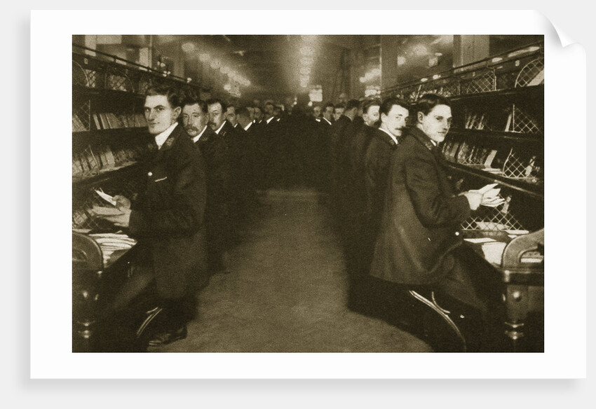 Staff sorting letters at the Post Office by Anonymous