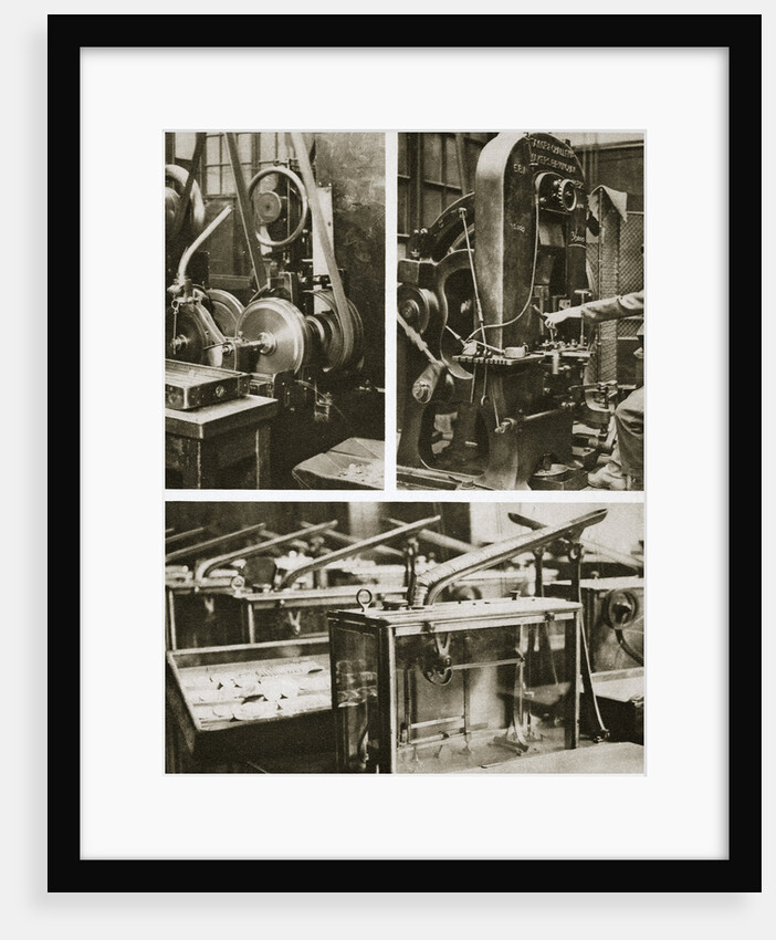 Money making; stamping and milling the disks and weighing the finished coins by Anonymous