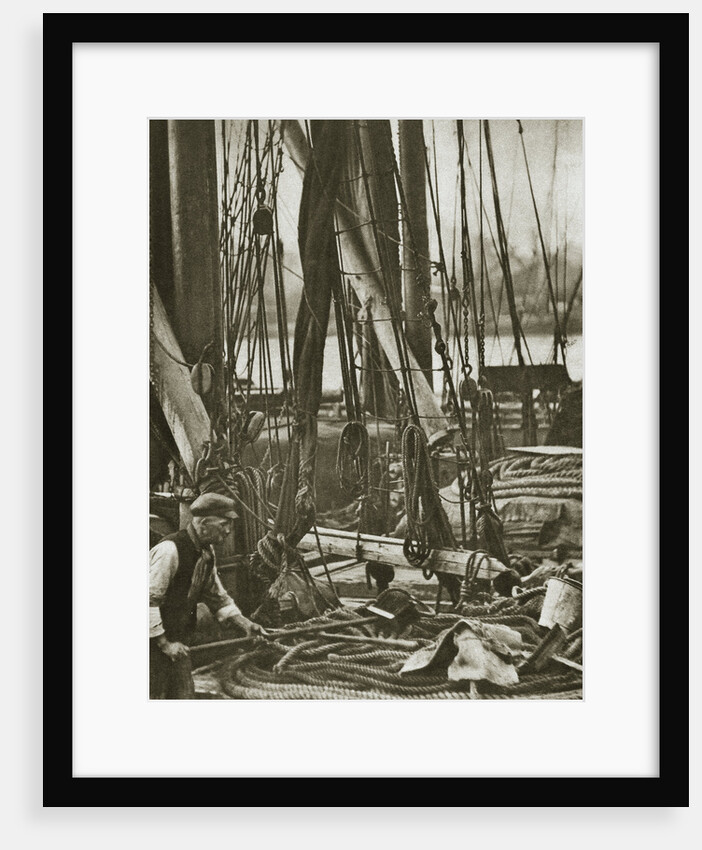 At the foot of the mast on a Thames Barge by Anonymous