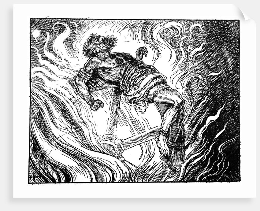 Ixion on the wheel by Anonymous