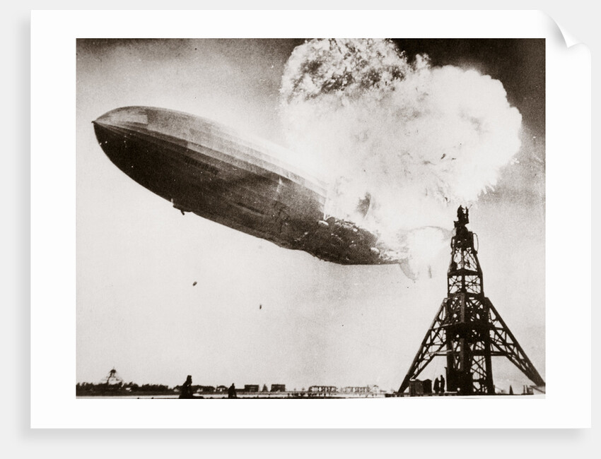 The German airship 'Hindenburg' blows up by Anonymous