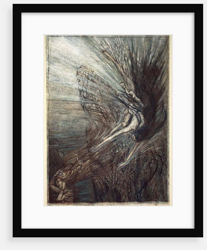 The frolic of the Rhine-Maidens by Arthur Rackham