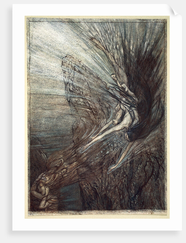 The frolic of the Rhine-Maidens by Arthur Rackham