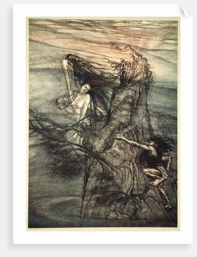 Mock away! Mock! The Nibelung makes for your toy! by Arthur Rackham