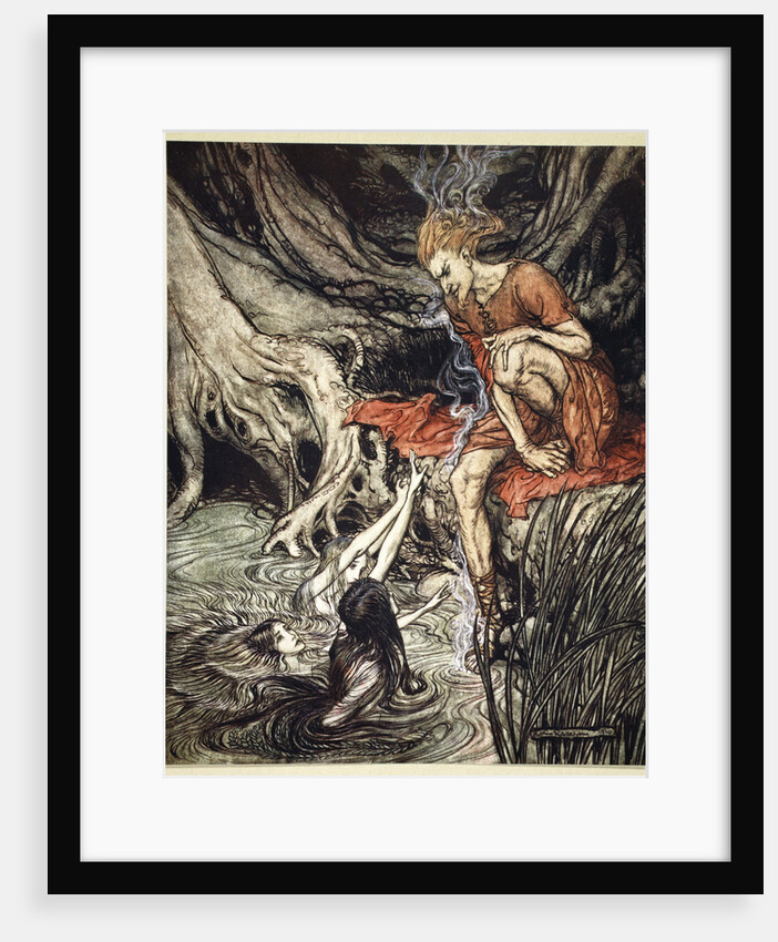 The Rhine's pure gleaming children told me of their sorrow by Arthur Rackham