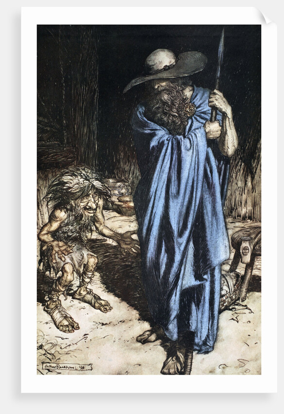 Mime and the Wanderer by Arthur Rackham