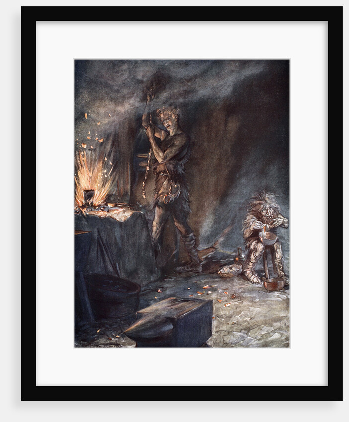 The forging of Nothung by Arthur Rackham