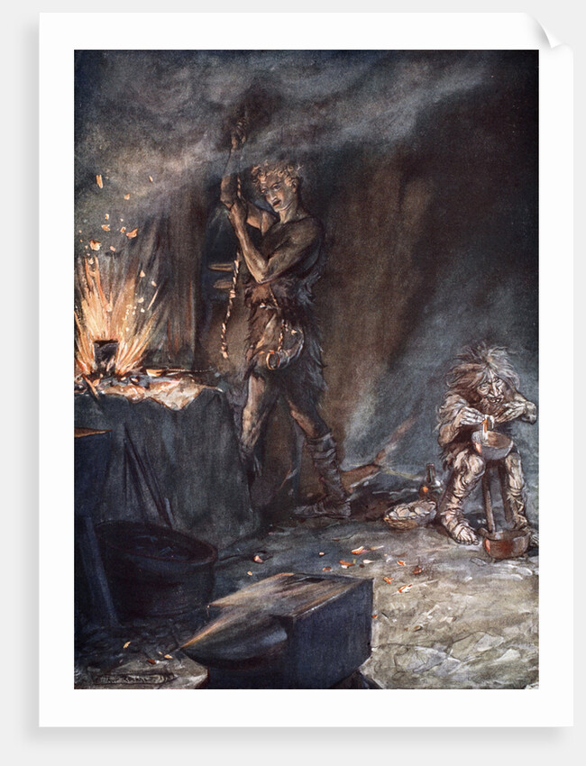 The forging of Nothung by Arthur Rackham