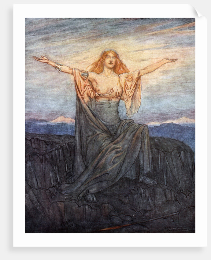 Sun, I hail thee! Hail, O light! Hail, O glorious day! by Arthur Rackham