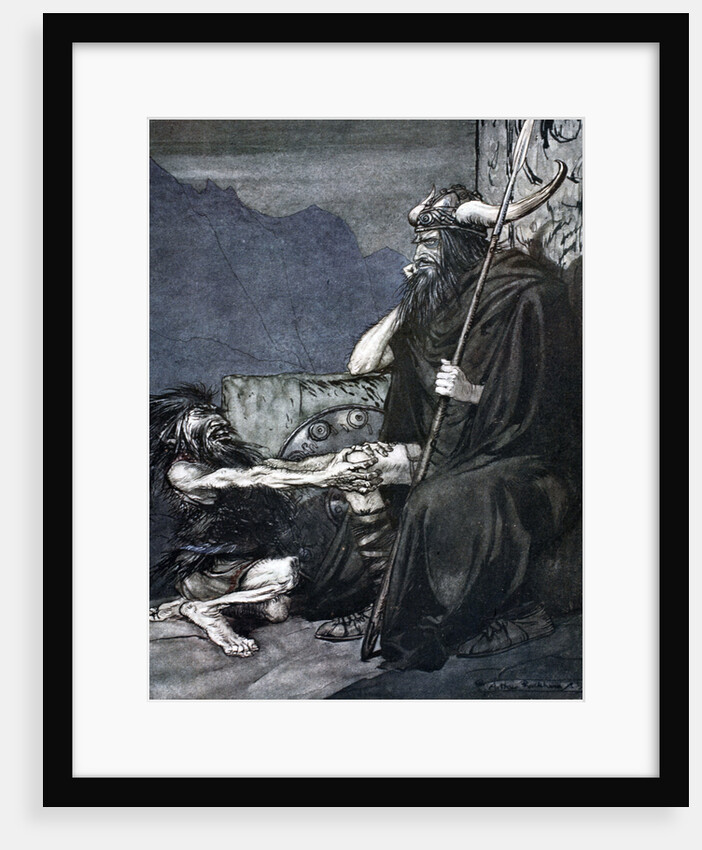Swear to me, Hagen, my son! by Arthur Rackham
