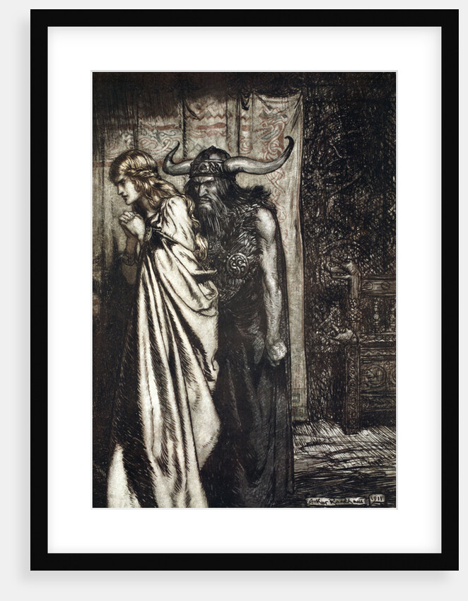 O wife betrayed I will avenge they trust deceived! by Arthur Rackham
