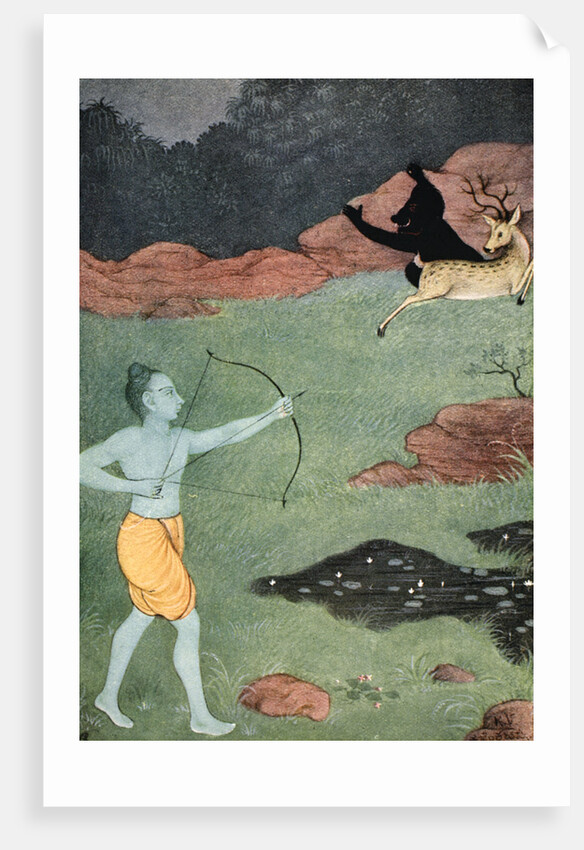 The death of Maricha by K Venkatappa