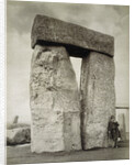 A shepherd posing at Stonehenge on Salisbury Plain by Anonymous
