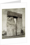 A shepherd posing at Stonehenge on Salisbury Plain by Anonymous