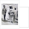 Mannequin or bust of Tutankhamun being carried from his tomb by Harry Burton