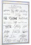 Reproduction of the signatures of the Tudors and members of their court by Sarah