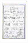 Reproduction of the signatures of the Tudors and members of their court by Sarah