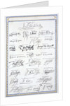 Reproduction of the signatures of the Tudors and members of their court by Sarah