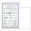 Reproduction of the signatures of the Tudors and members of their court by Sarah