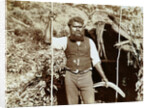 Australian aborigine with a boomerang by Anonymous