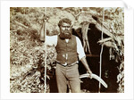 Australian aborigine with a boomerang by Anonymous