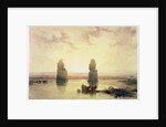 The Colossi of Memnon, at Thebes, during the Inundation by David Roberts