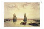 The Colossi of Memnon, at Thebes, during the Inundation by David Roberts
