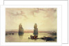 The Colossi of Memnon, at Thebes, during the Inundation by David Roberts